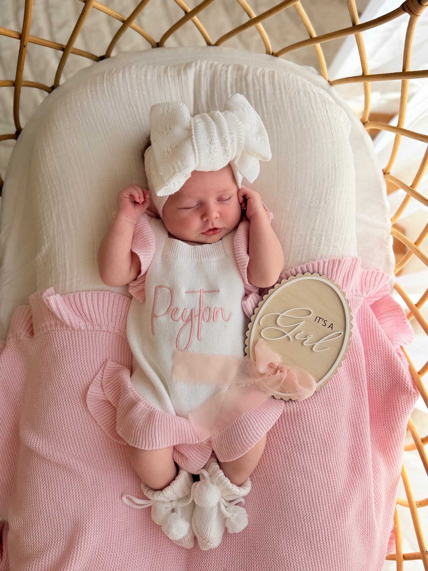 White and pink frill summer romper