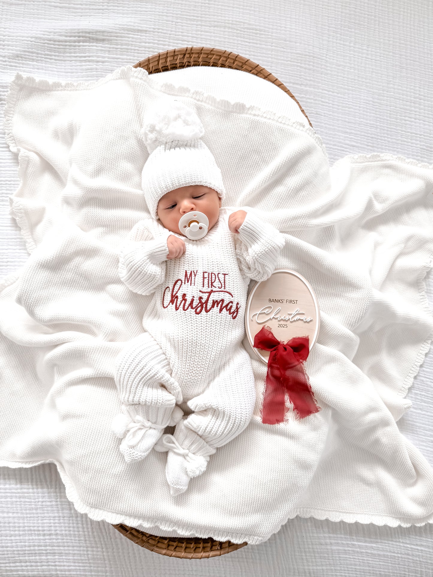 My first Christmas personalised baby romper