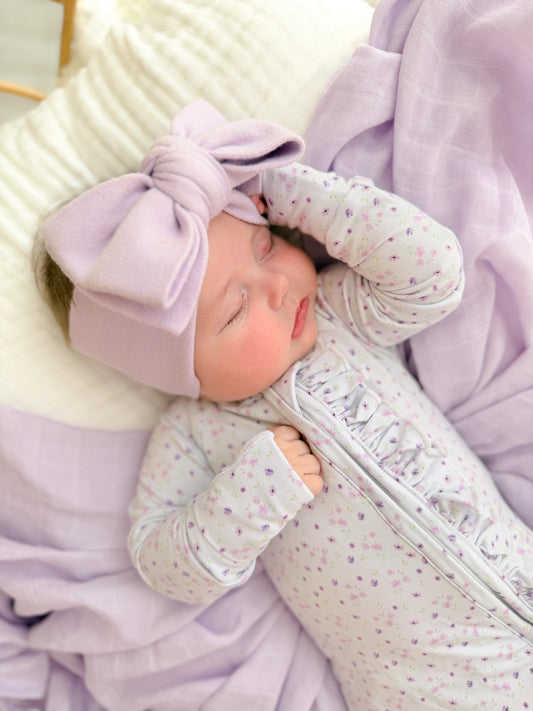 Purple baby bow