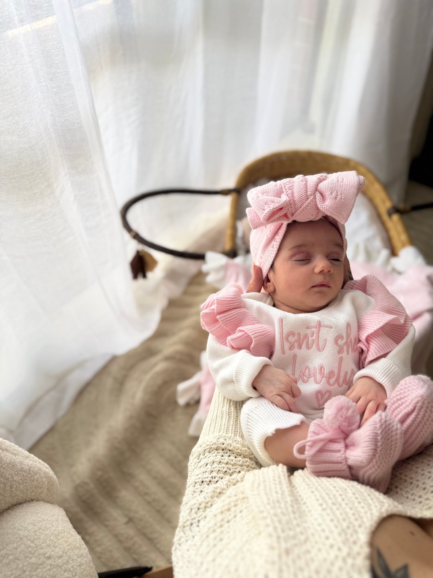 Isn’t she lovely baby announcement romper