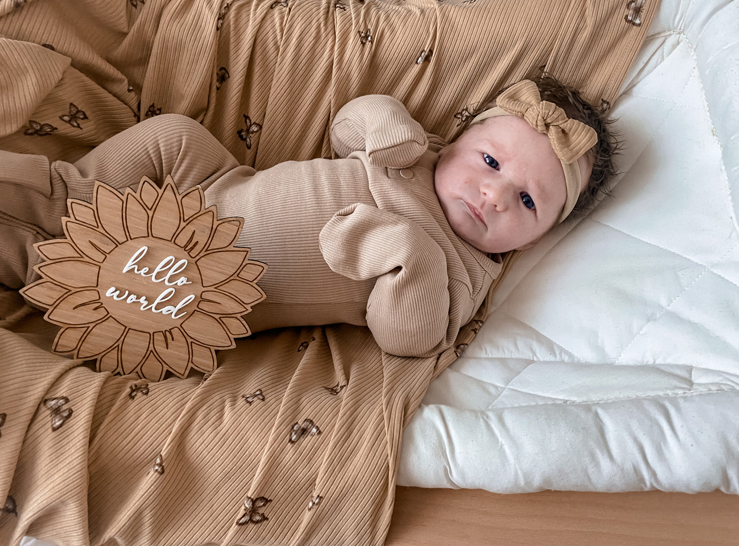 Sunflower birth announcement