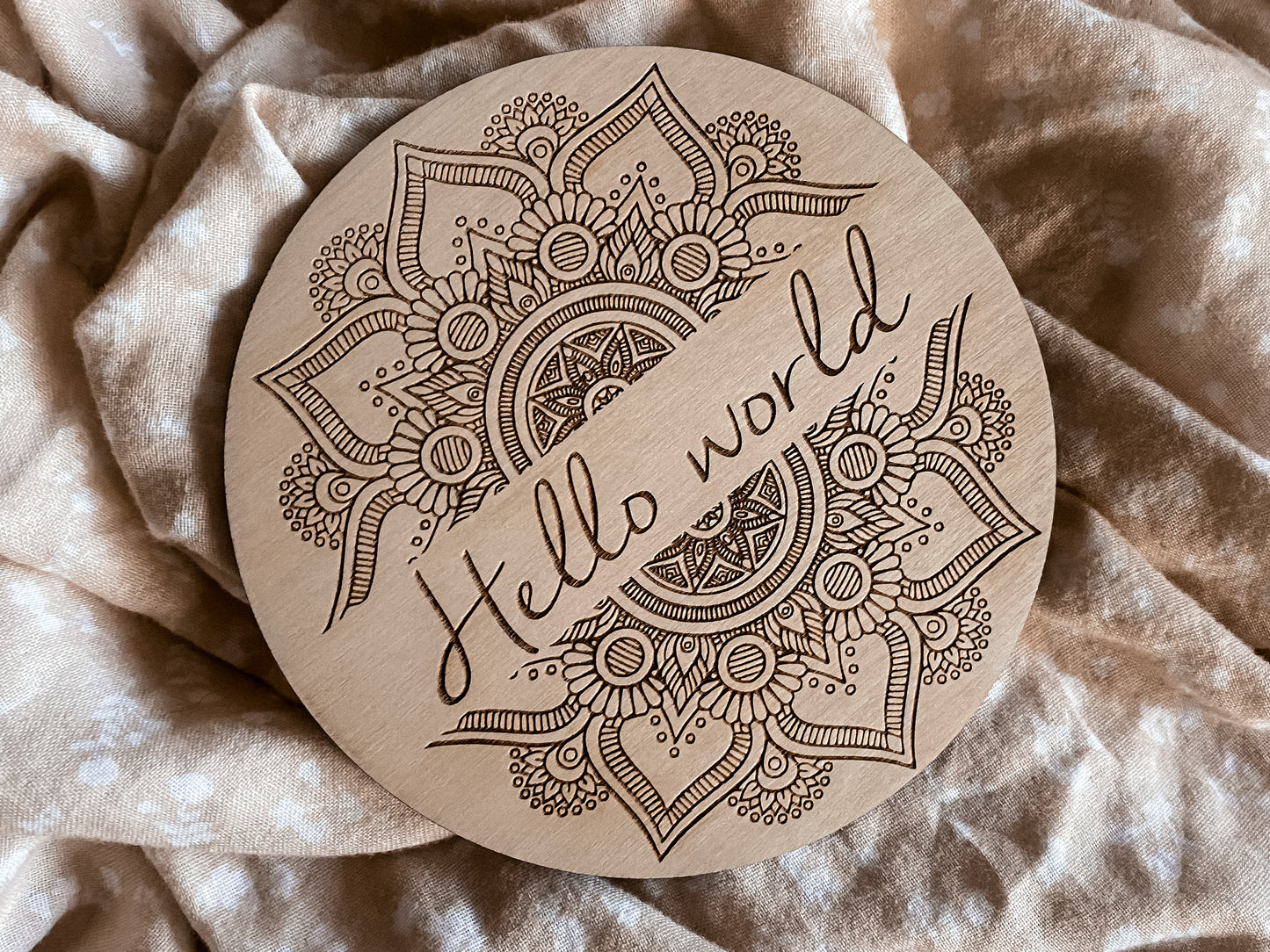 Hello world mandala birth announcement