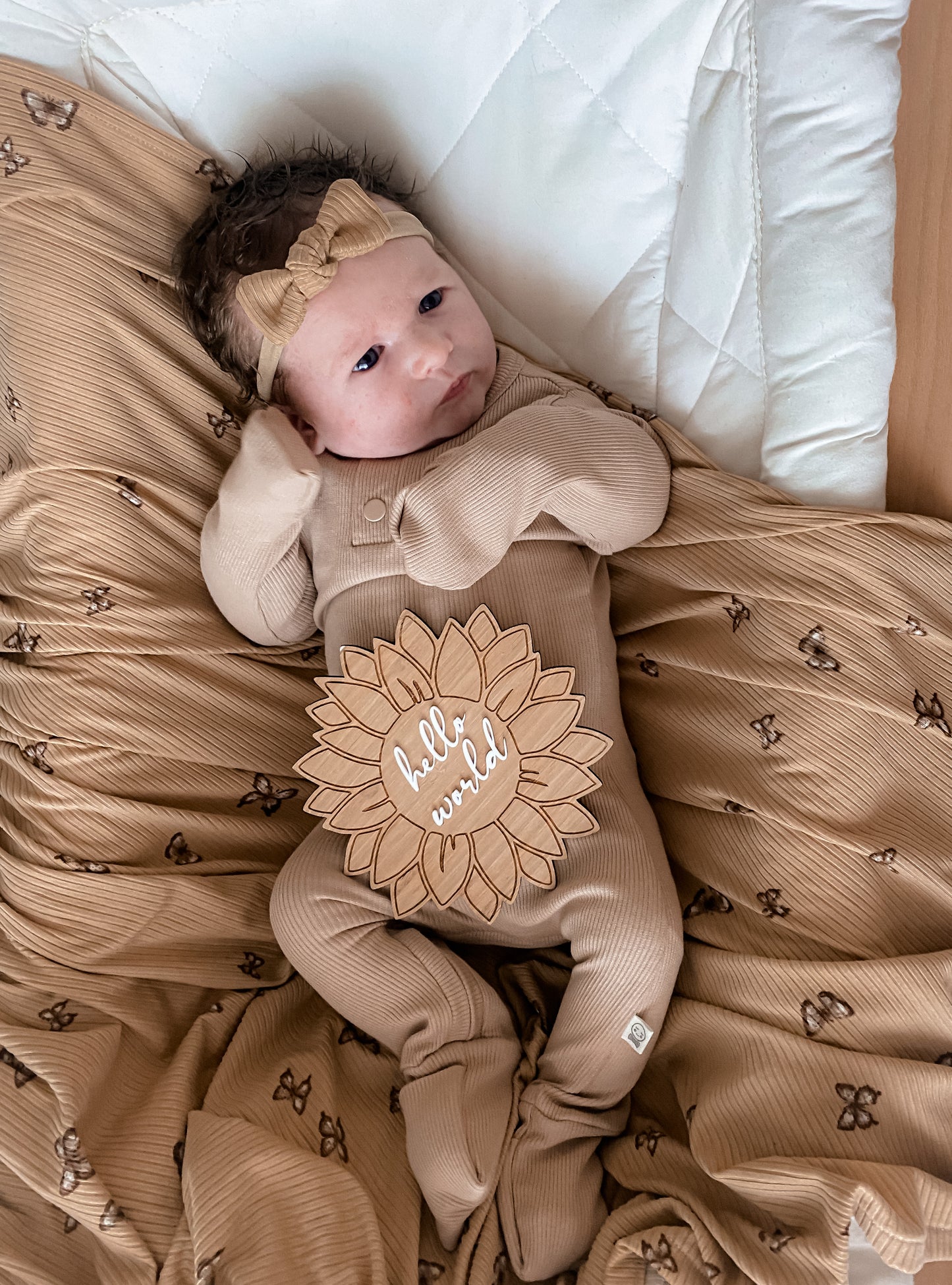 Sunflower birth announcement